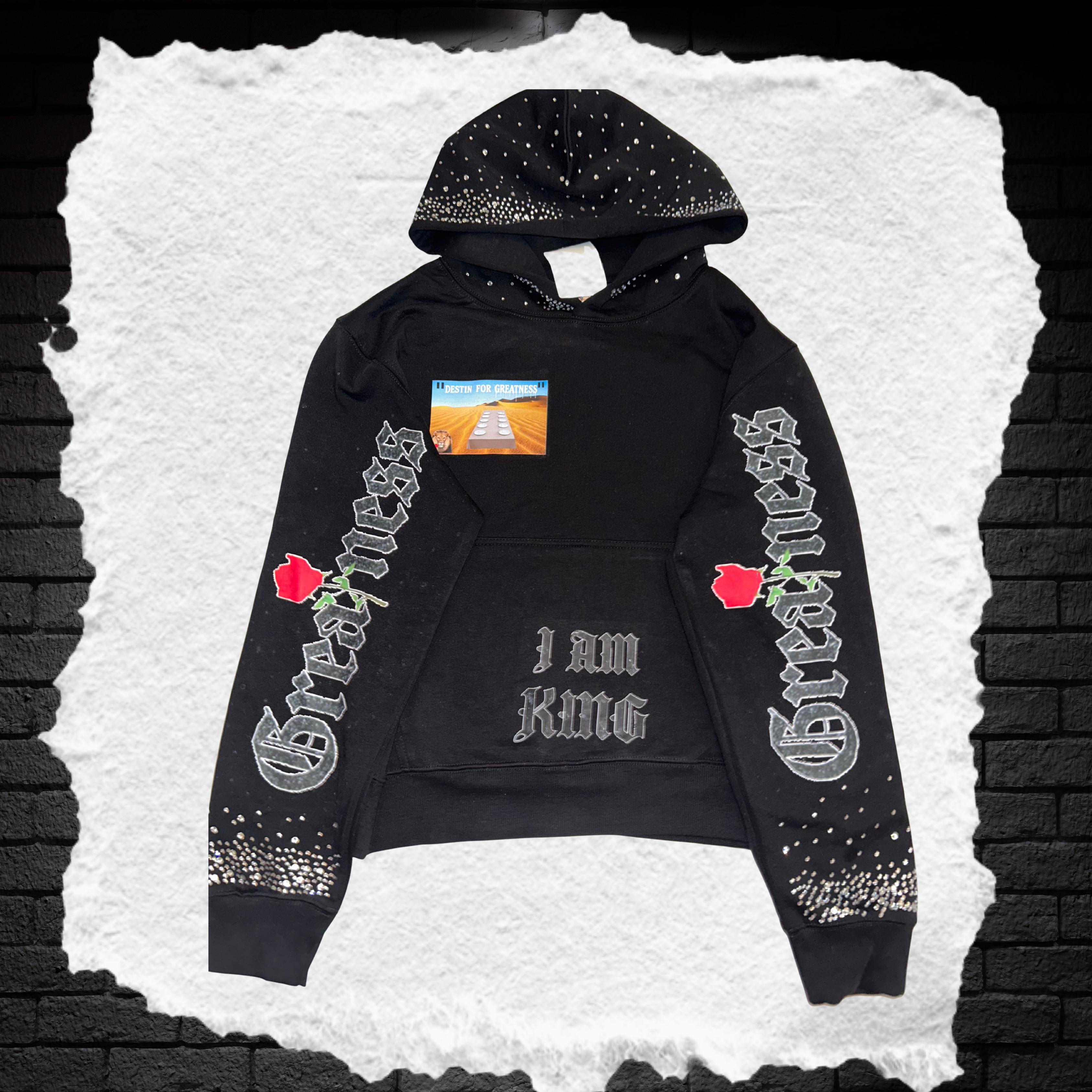 Destin for Greatness Swarovski Men Hoodies