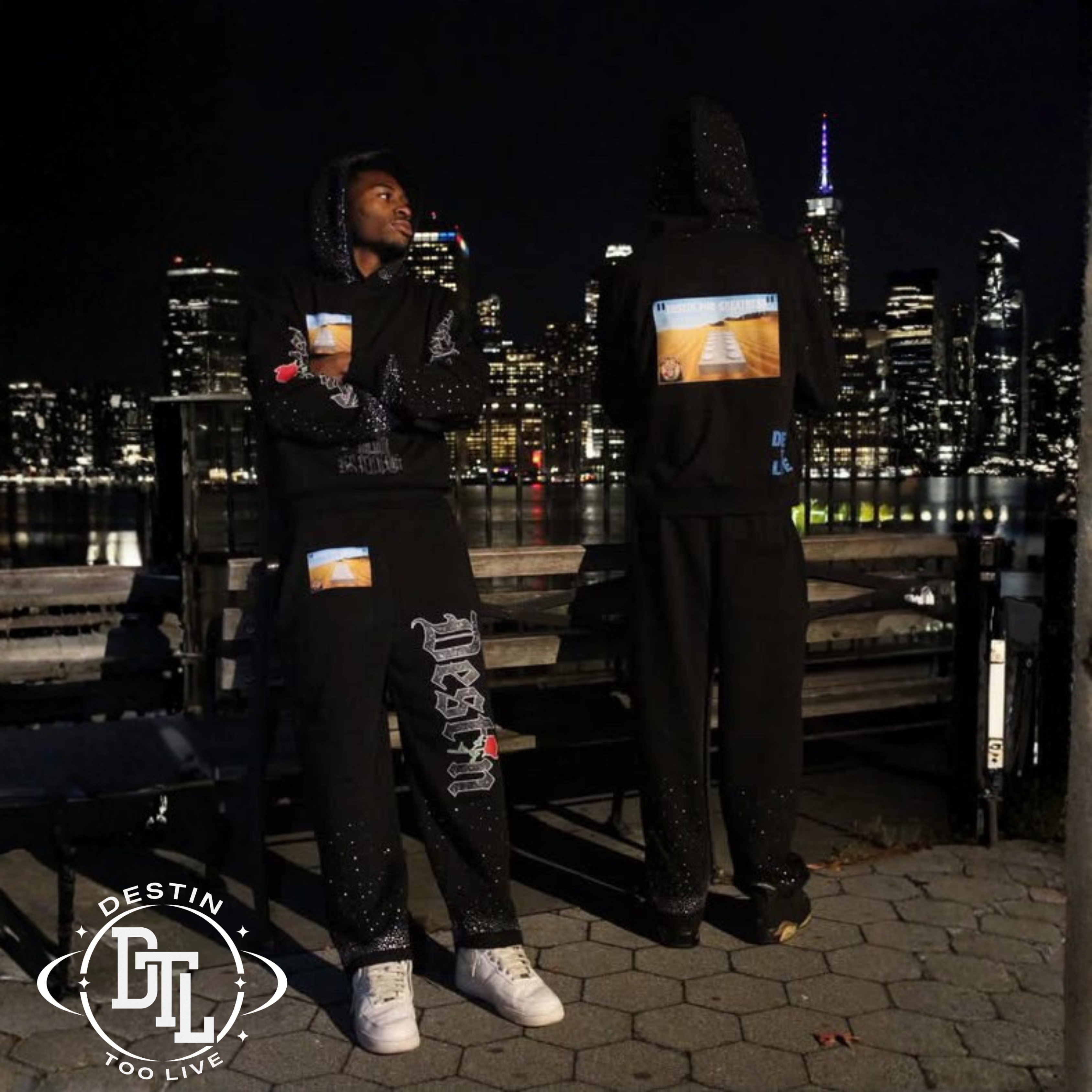 Destin for Greatness Swarovski Men Hoodies