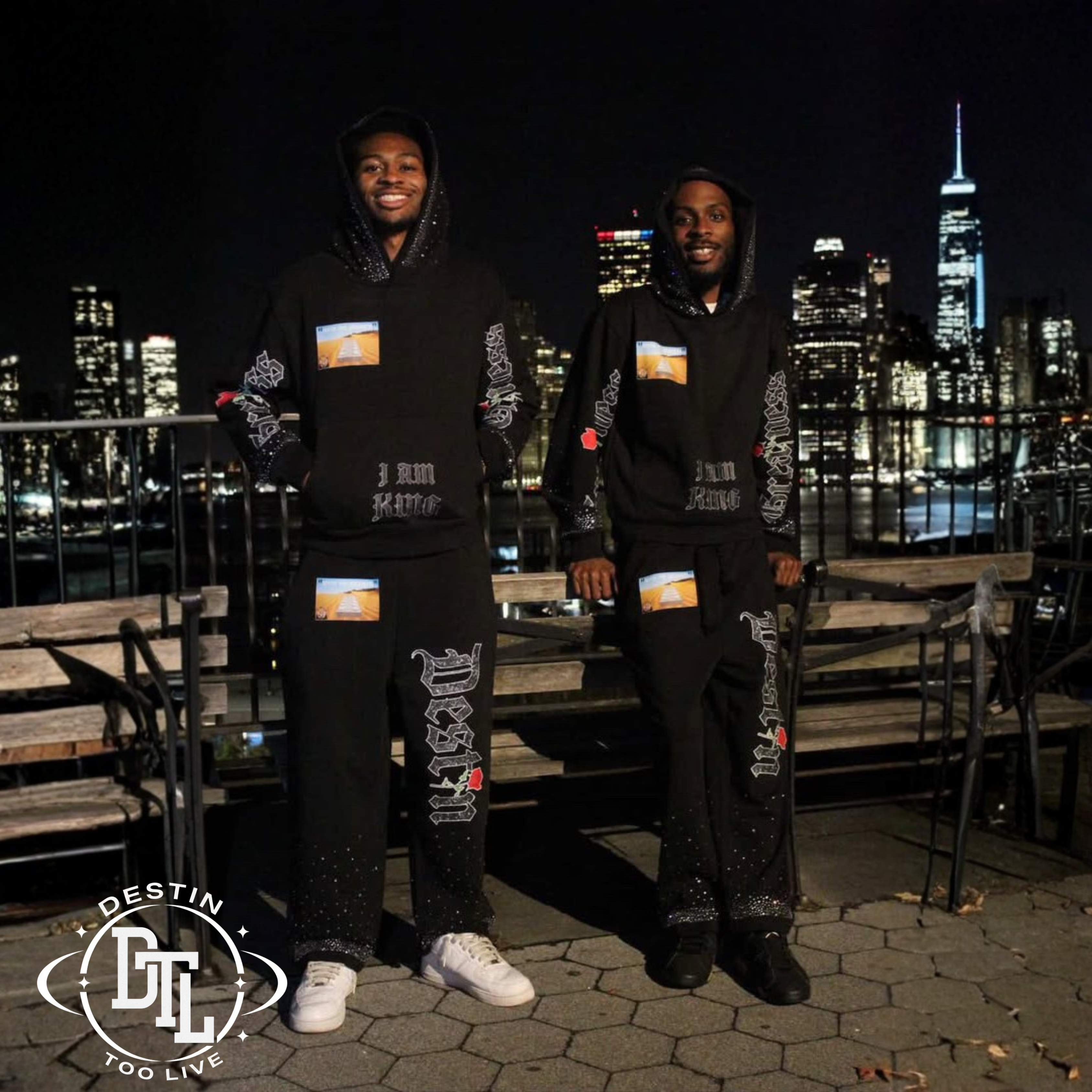 Destin for Greatness Swarovski Men Hoodies