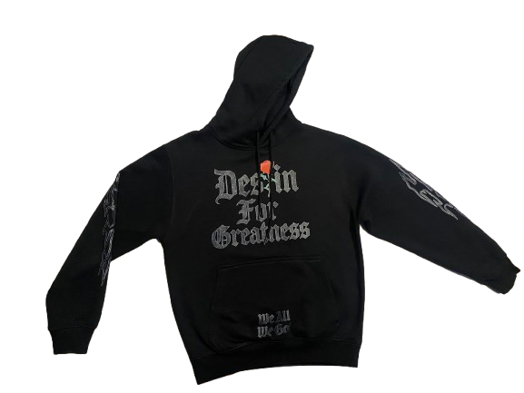 Destin For Greatness Black Flamerz Hoodie