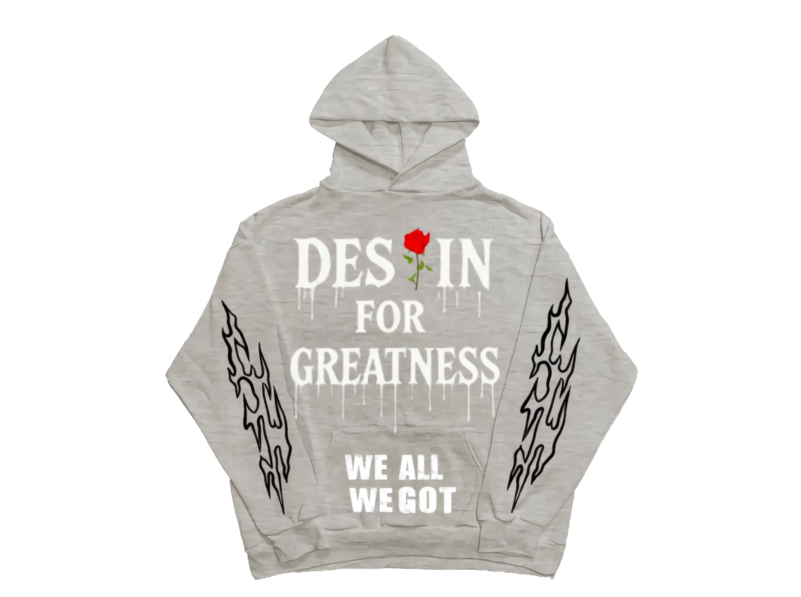 Destin For Greatness White Flamerz Hoodie