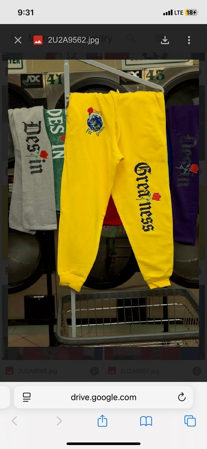 Destin For Greatness Rose Globe Joggers